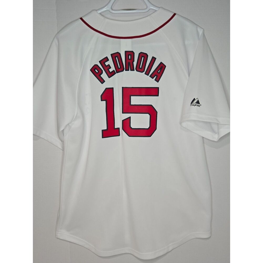 Vintage Majestic Boston Red Sox Dustin Pedroia 15 Jersey | Youth XL / Adult S